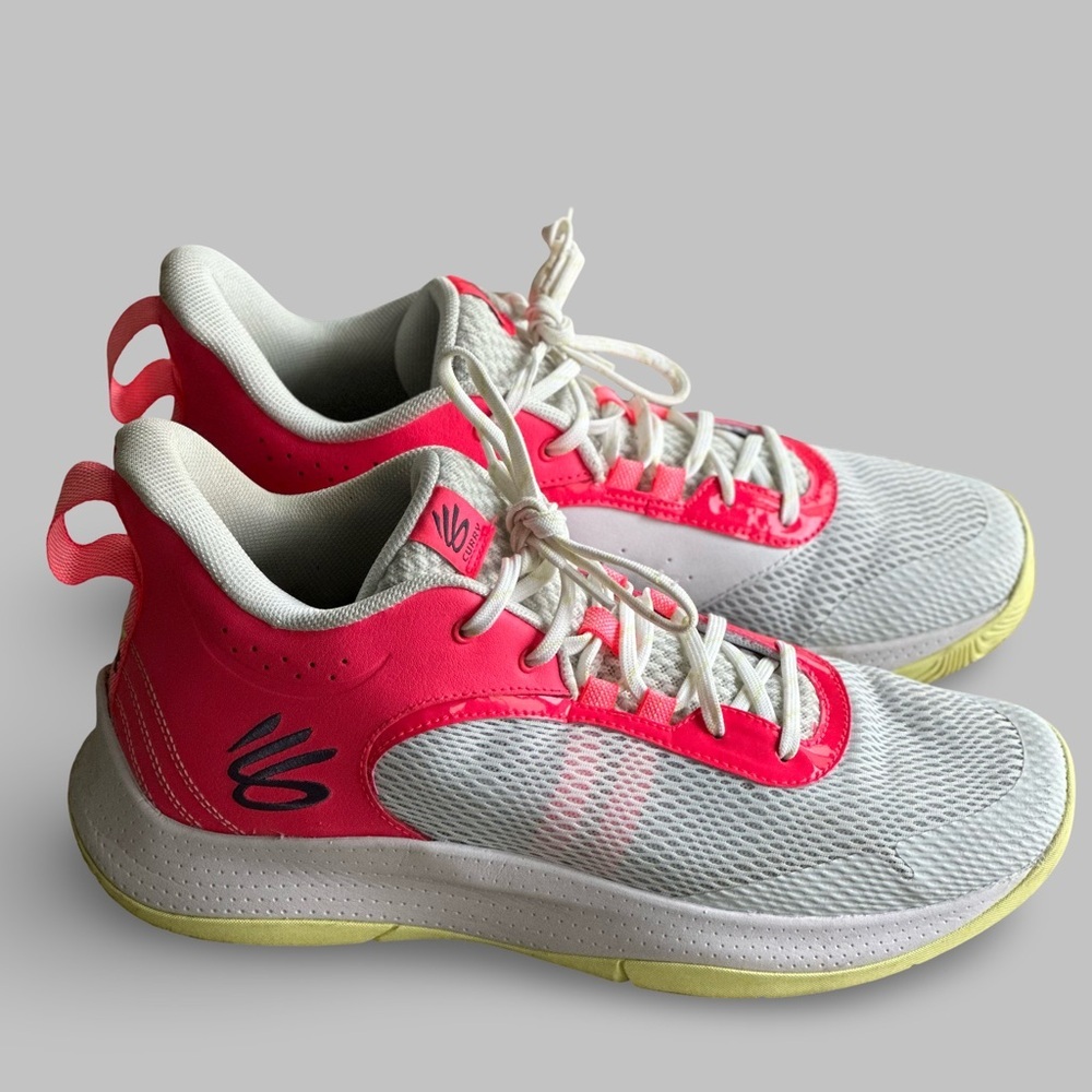 Under Armour  Men’s Curry 3Z6 Pink Grey Sneakers Size 11.5